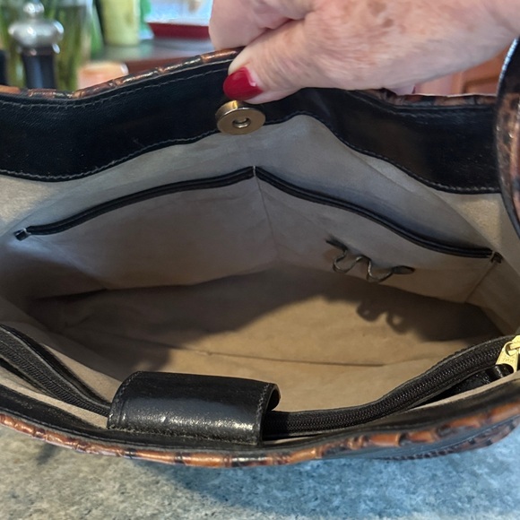 Brahmin Black and Brown Shoulder Bag - Picture 7 of 8
